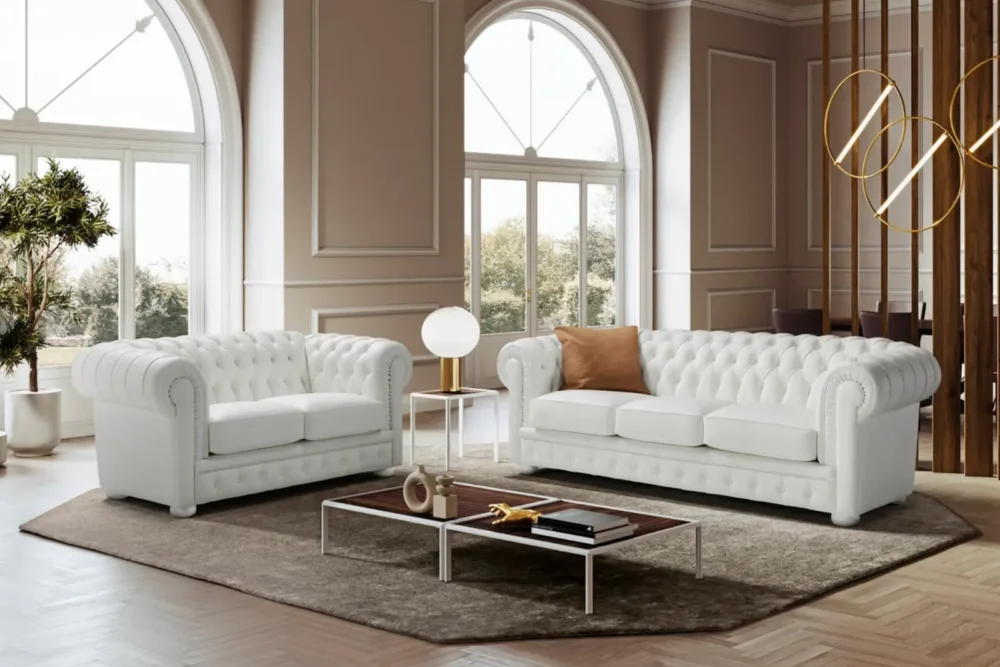 Coppia Divani Sissy “Vera Pelle Spessorata”