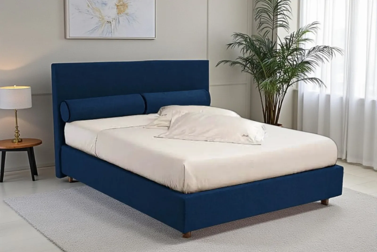 Colore Blu letto Monaco con contenitore