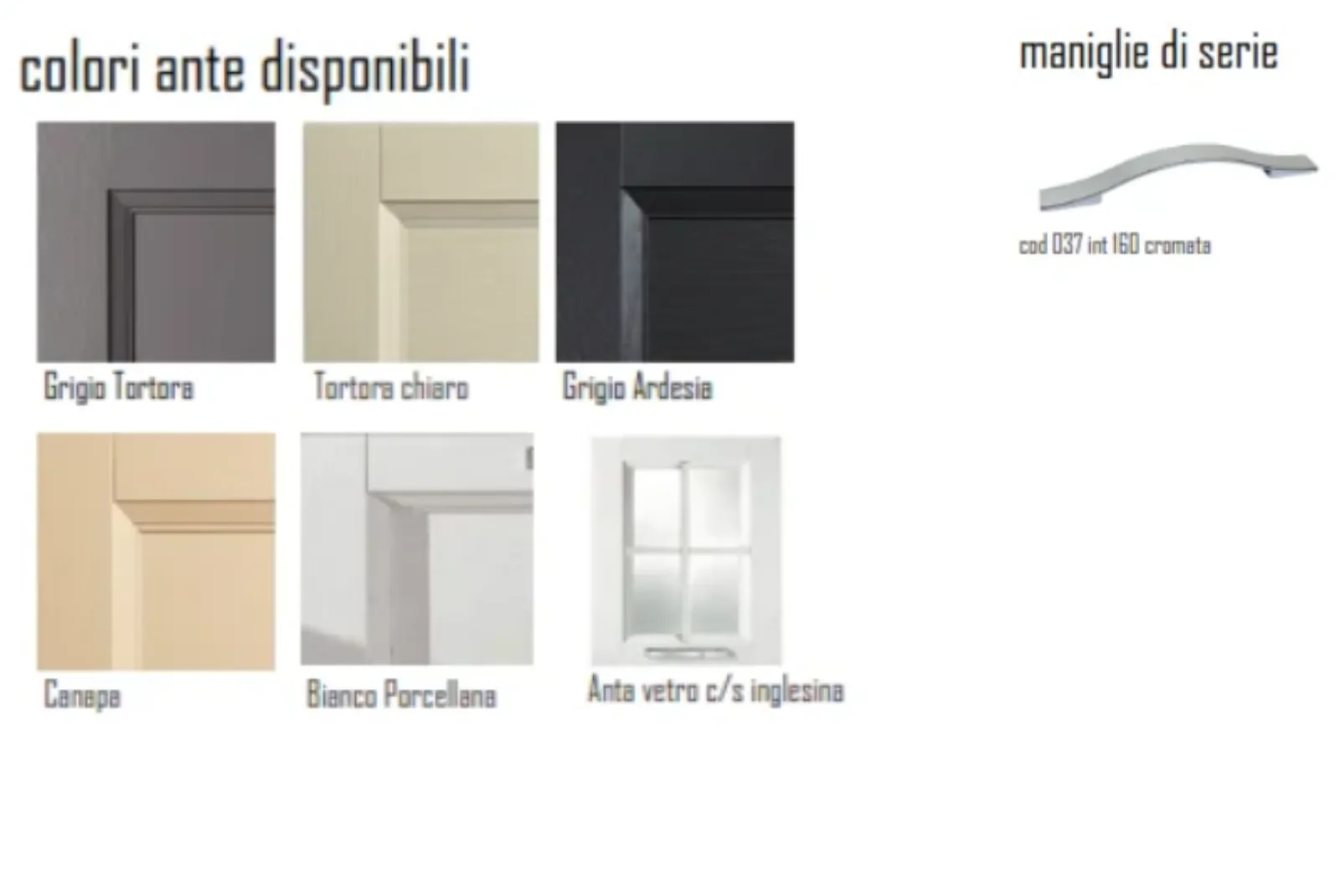 Colori ante e maniglie