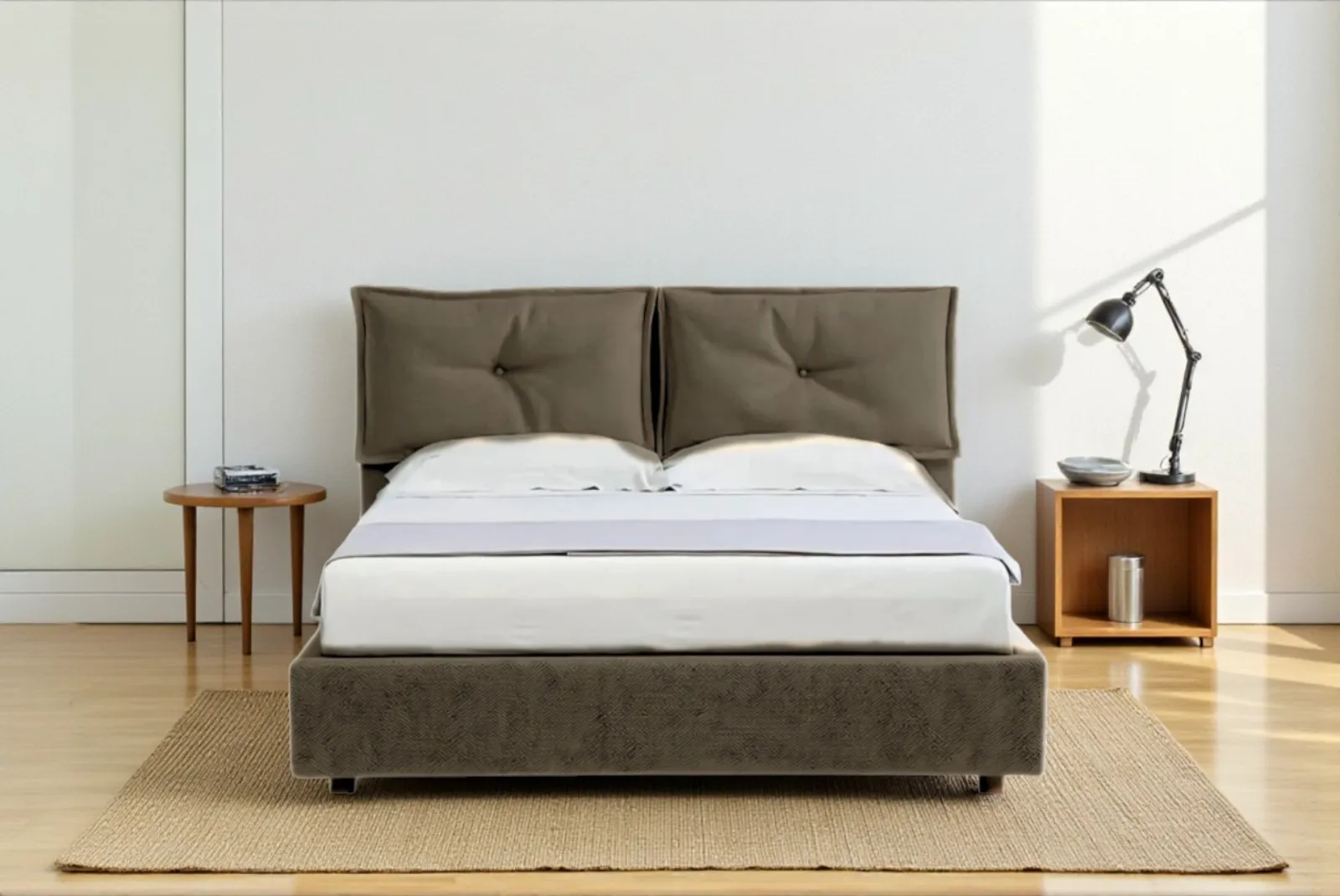 Letto Matrimoniale Plus Tortora - Napoli con contenitore