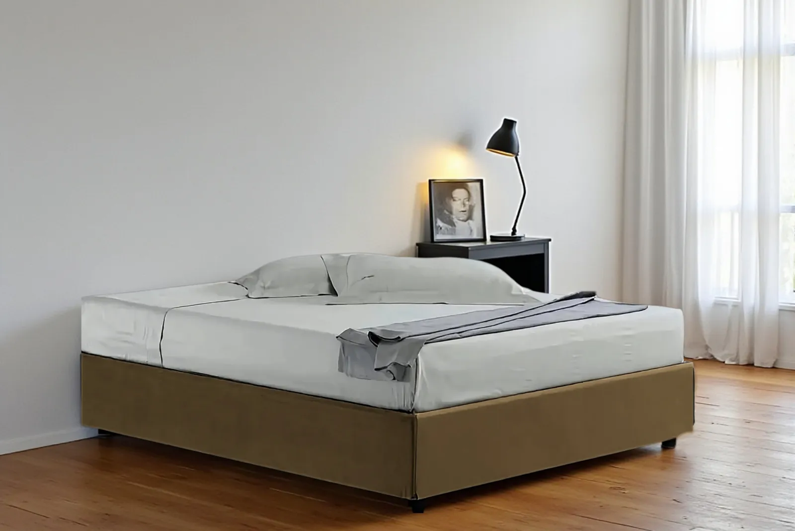 Letto Sommier Torciopelo Tortora