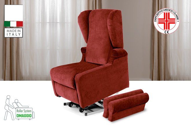 POLTRONA RELAX RECLINABILE A 2 MOTORI – ROLLER SYSTEM – MOD. BERGE' - immagine 6