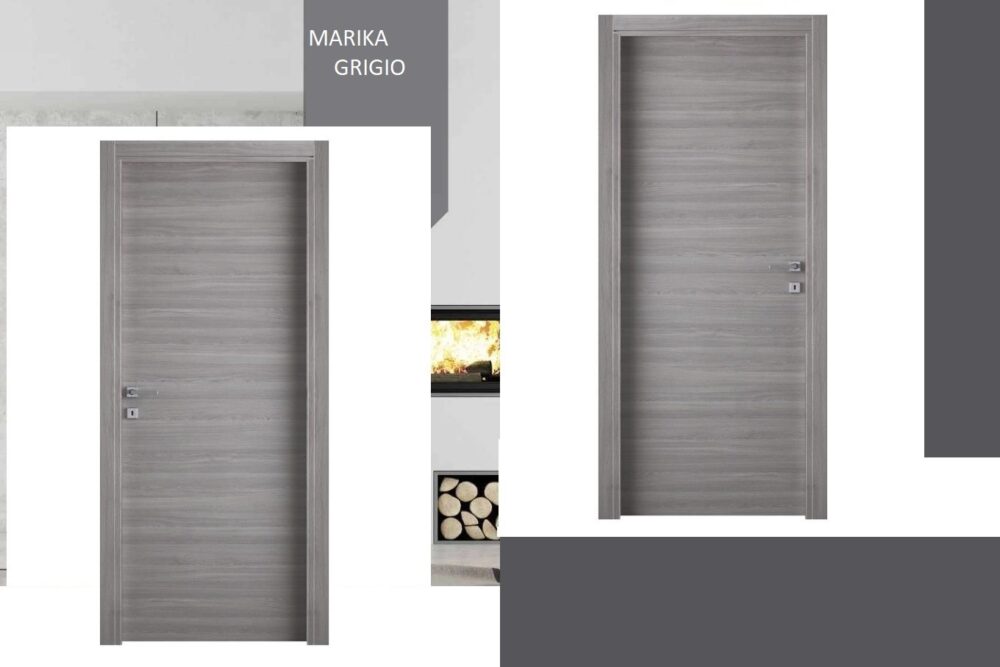 PORTA BATTENTE MODELLO MARIKA MICROLAMINATINO COLORE GRIGIO