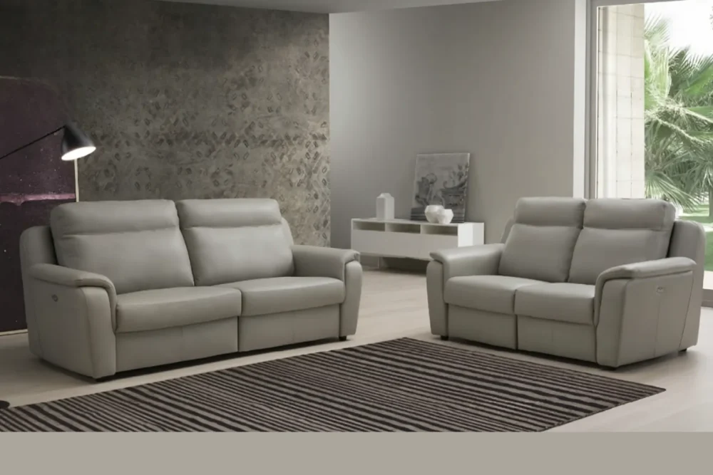 Coppia Divani Cezanne Vera Pelle Spessorata