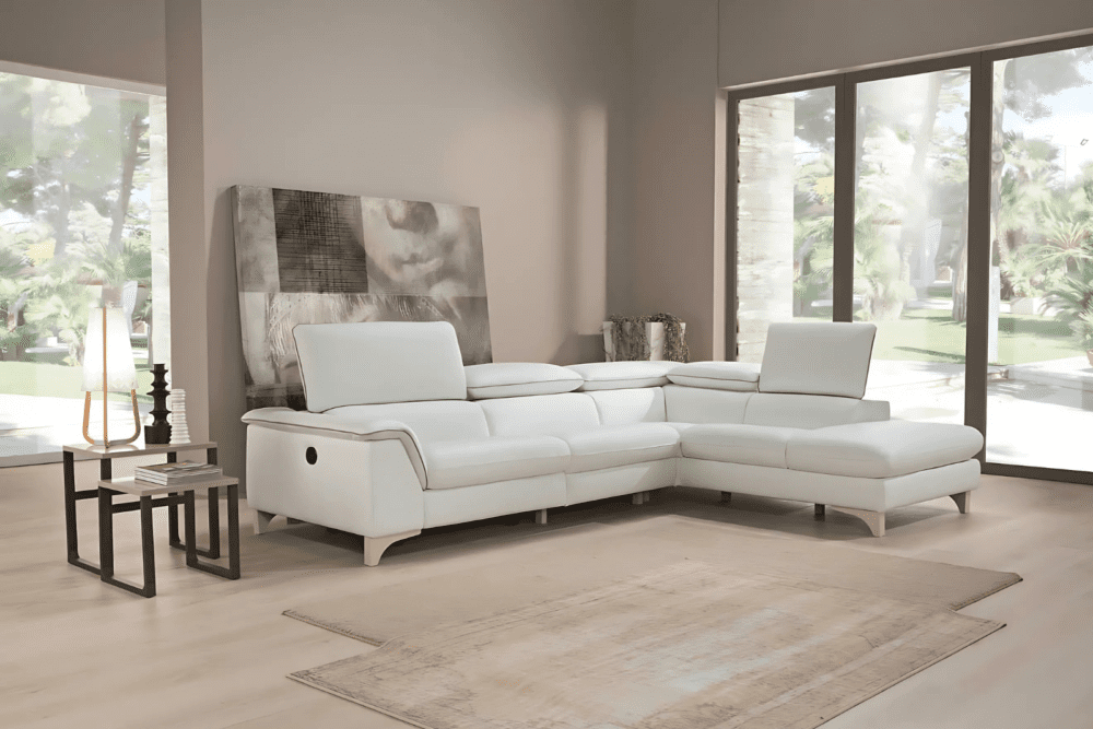 Divano angolare Caravaggio Tessuto Antimacchia