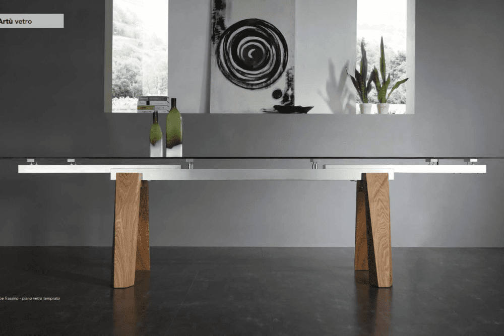 TAVOLO MODELLO ARTU' VETRO 160 ALL. 240 X PROF. 90
