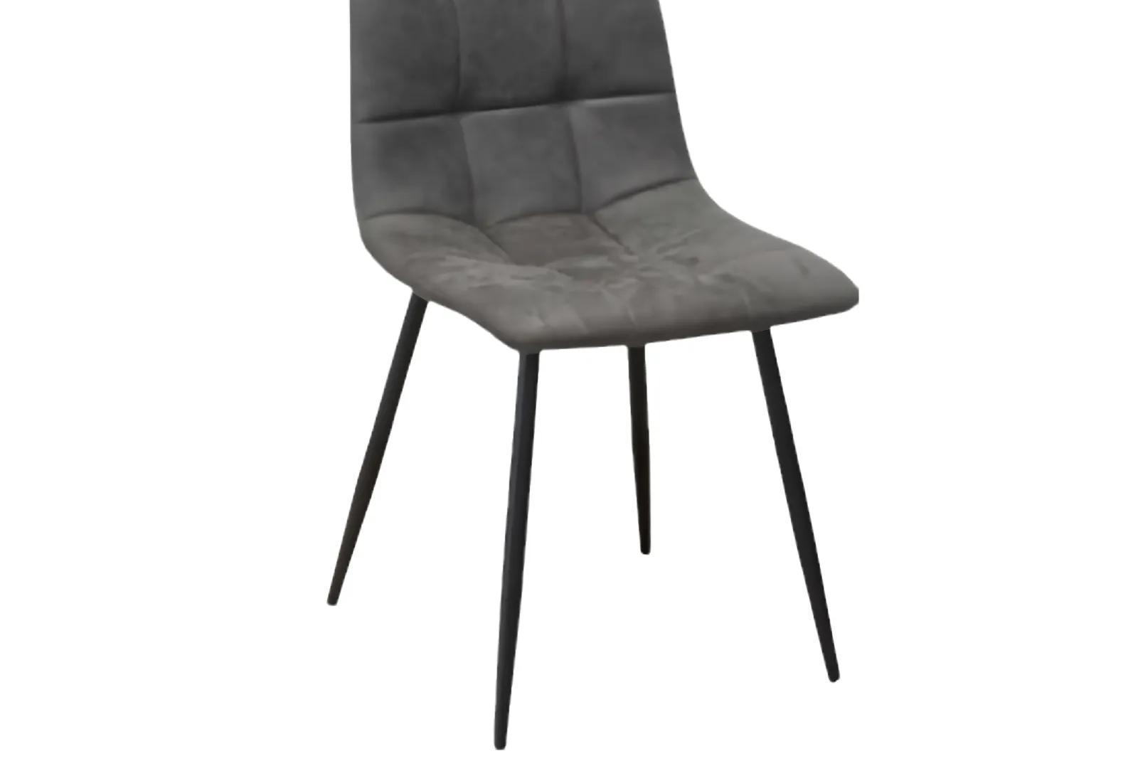 Sedia Daniela Vintage in microfibra Grigio gambe nero