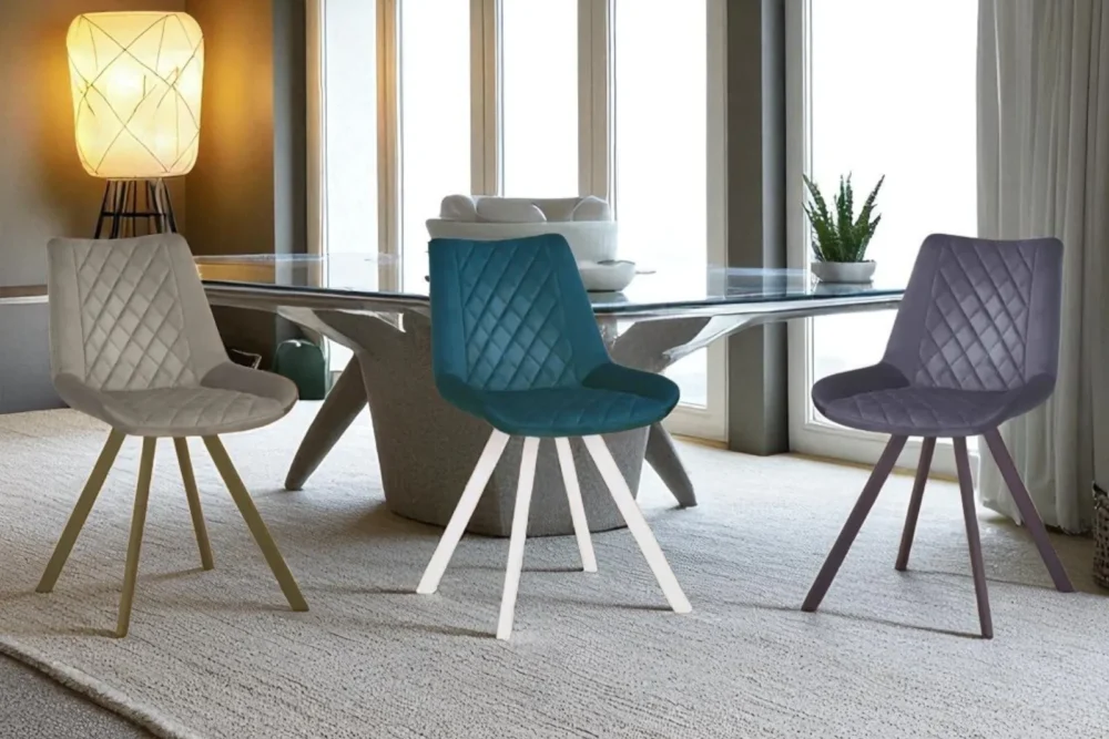 Sedia modello Alexa gambe acciaio