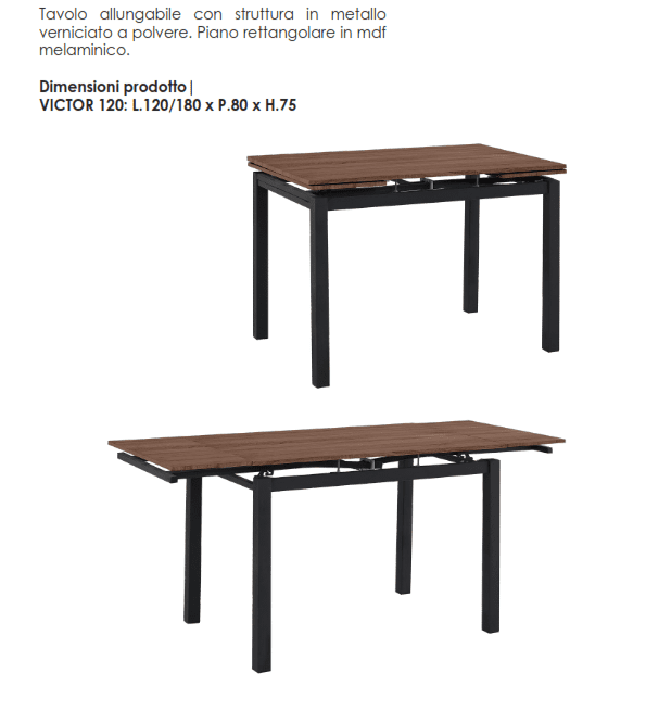 TAVOLO MODELLO VICTOR