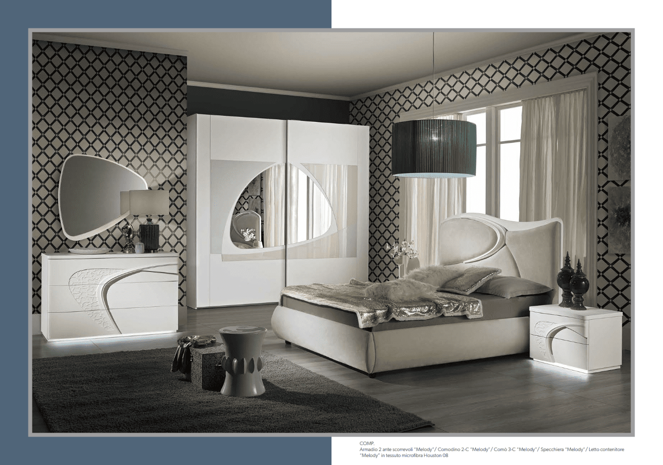 CAMERA DA LETTO MODELLO MELODY Larice Bianco