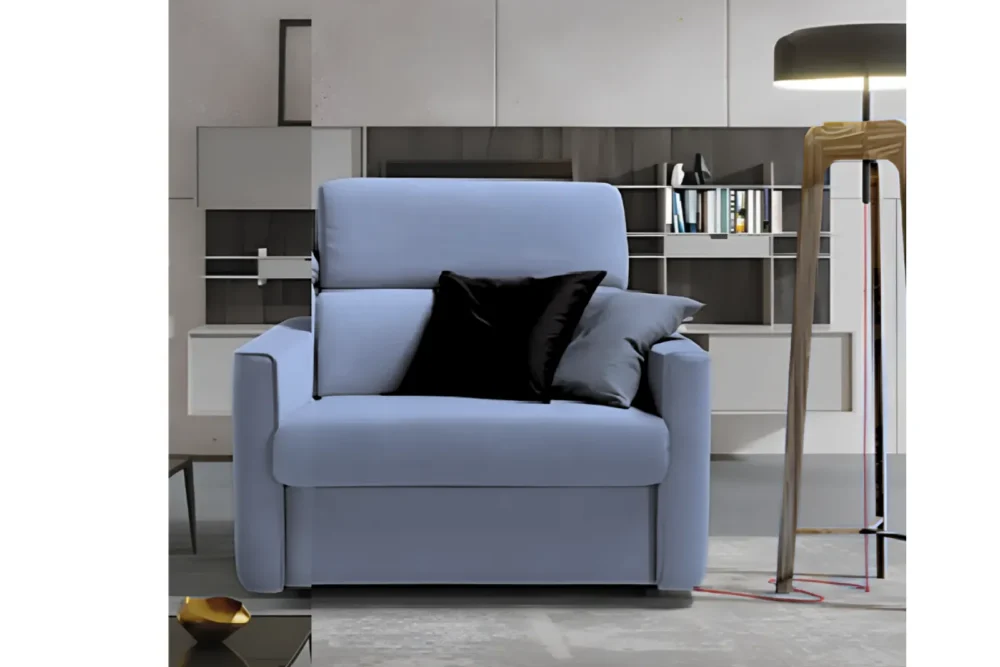 Poltrona letto Victor "Vera Pelle Spessorata"