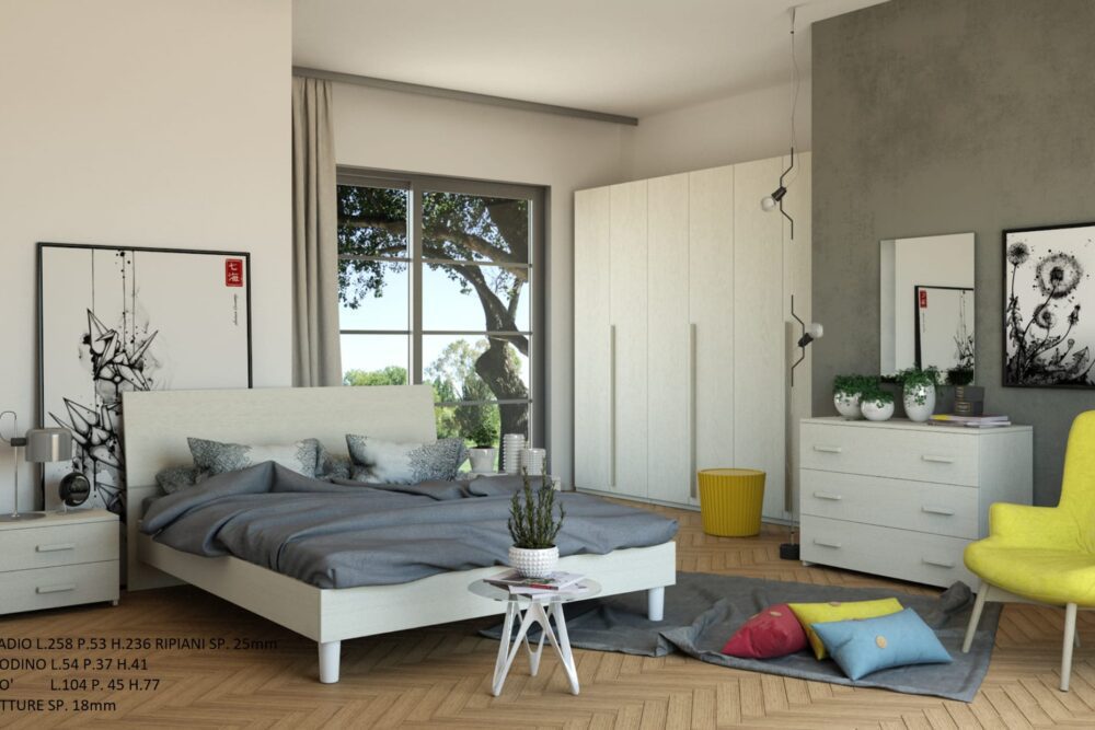 CAMERA ROSY BIANCO FRASSINO