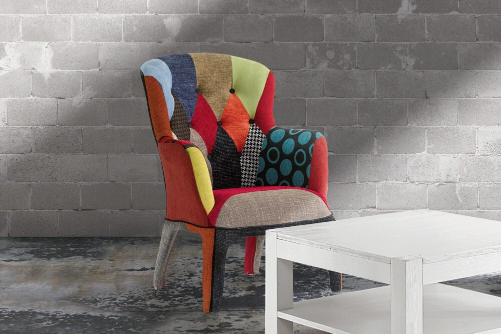 Poltrona Patchwork in tessuto
