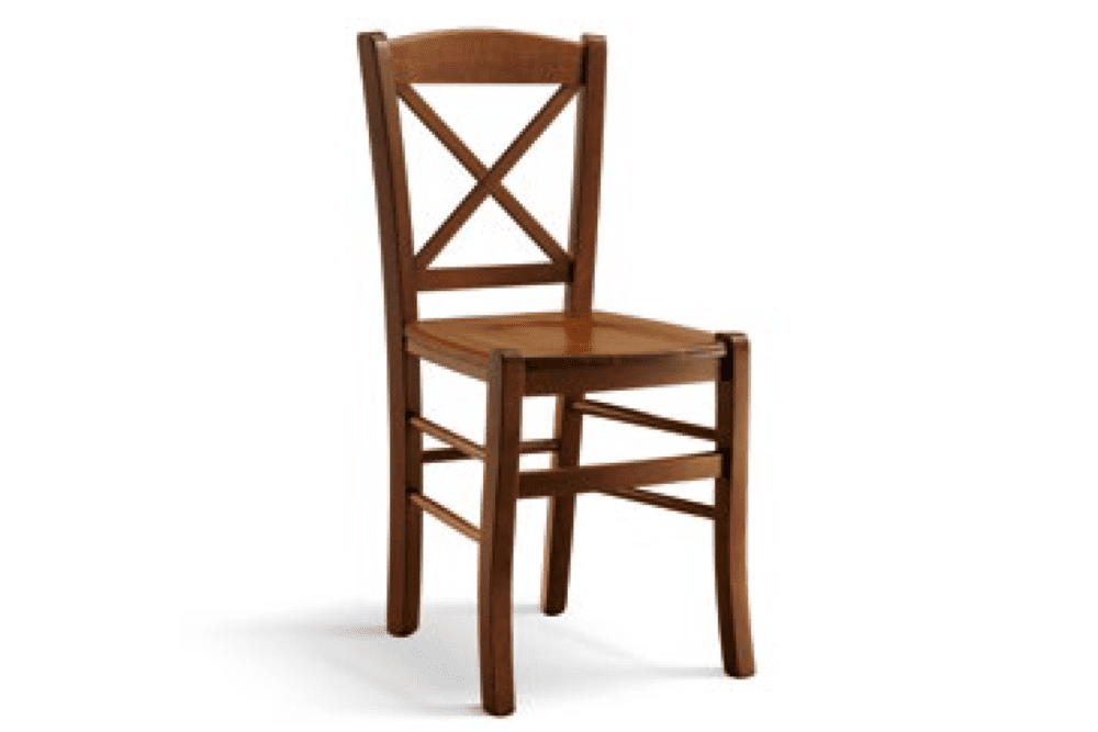 Sedia struttura faggio e seduta in massello