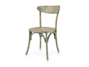 Sedia verde consumato