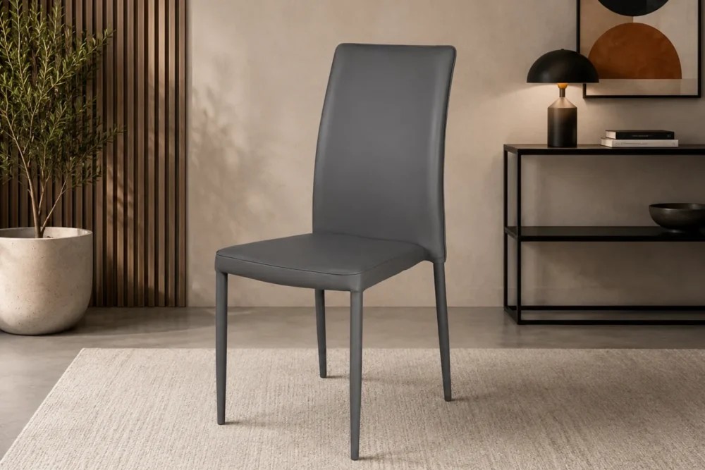 Sedia Ecopelle Antracite - Articolo 713