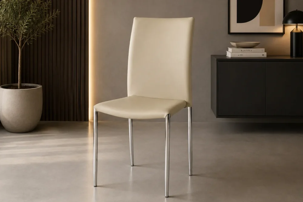 Sedia Ecopelle Beige - Articolo 665