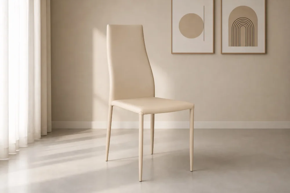 Sedia Ecopelle Beige - Articolo 697