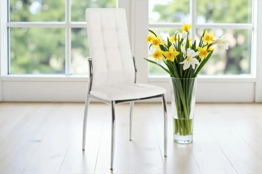 Sedia Ecopelle Bianca - Articolo 955