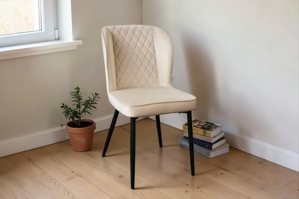 Sedia Simona in Velluto Beige