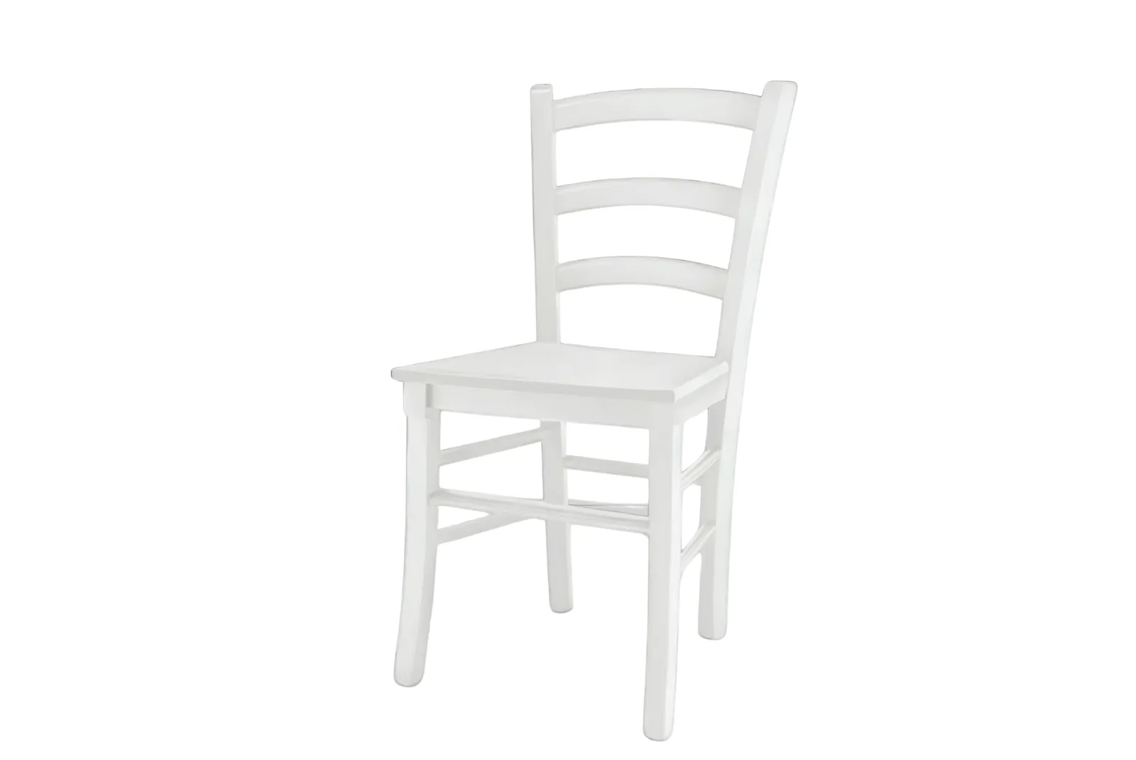 Sedia color bianco in legno