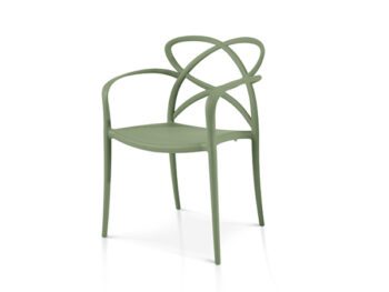 Sedia avocado con braccioli