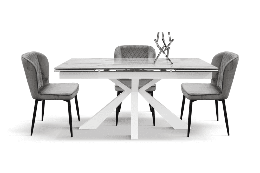 Tavolo allungabile 160x90 - Piano finitura Bianco Statuario