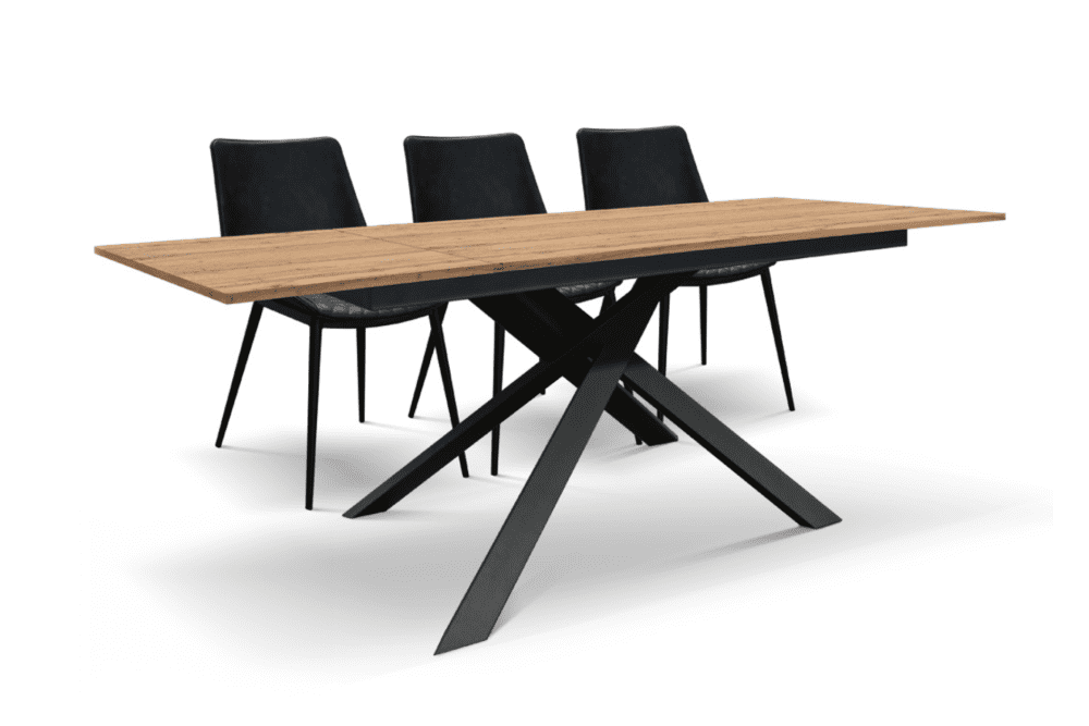 Tavolo in rovere rustico 120x80 - 1 Allunga da 50 cm - B