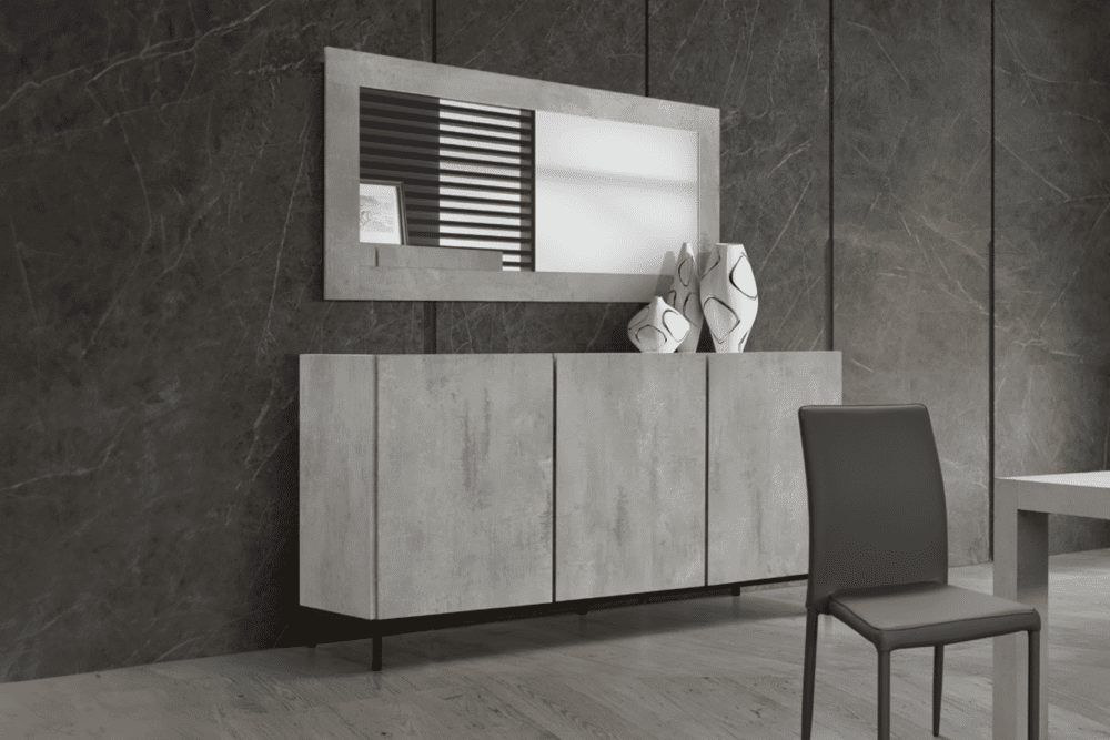 Madia 3 ante ammortizzate grigio cemento A