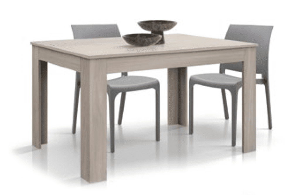 Tavolo nobilitato in olmo perla 140_220x90 - 2 allunghe da cm. 40