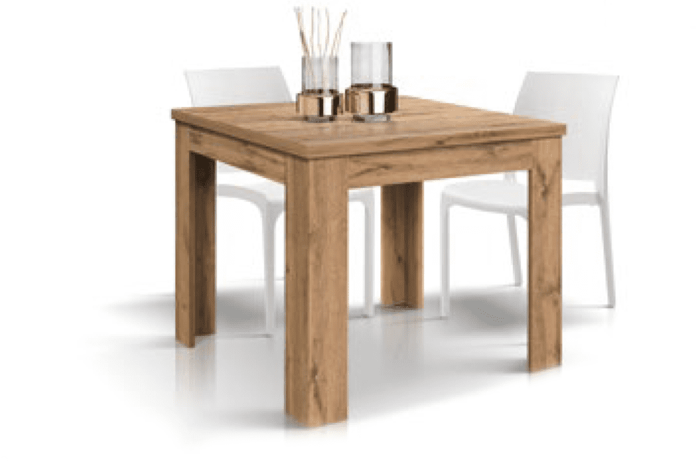 Tavolo nobilitato in rovere rustico 90_180x90