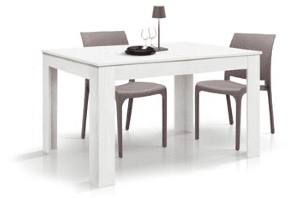 : Tavolo allungabile 120x80 - Finitura Bianco Frassinato - Articolo 1972