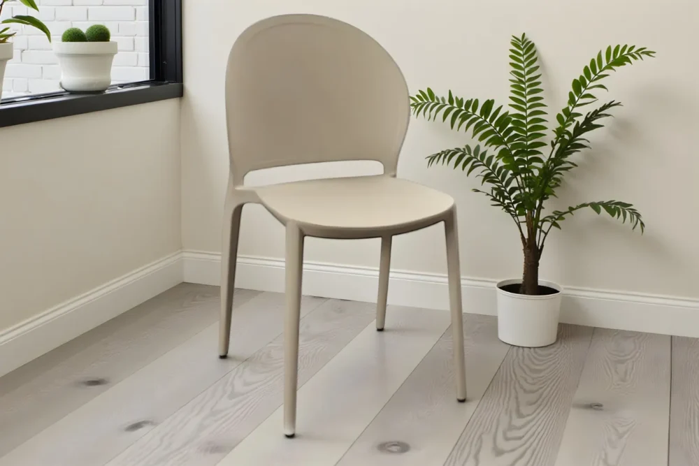 Sedia in polipropilene finitura tortora