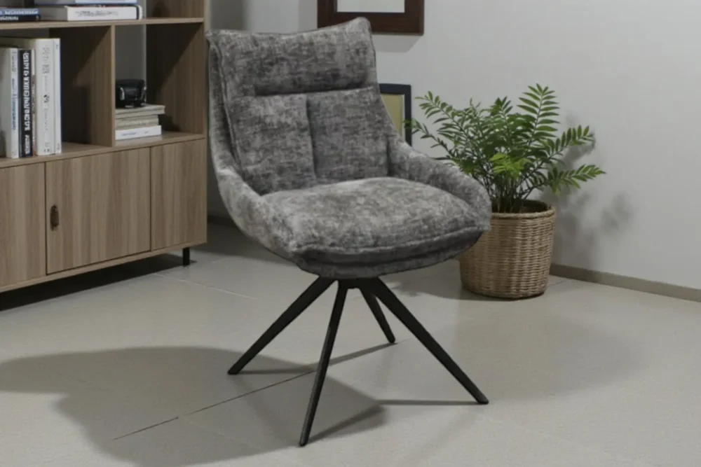 Art. 2021 - Sedia imbottita in tessuto grigio A