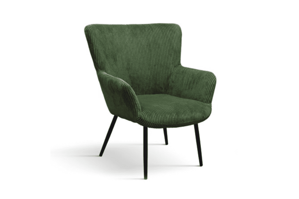 Poltrona in velluto verde