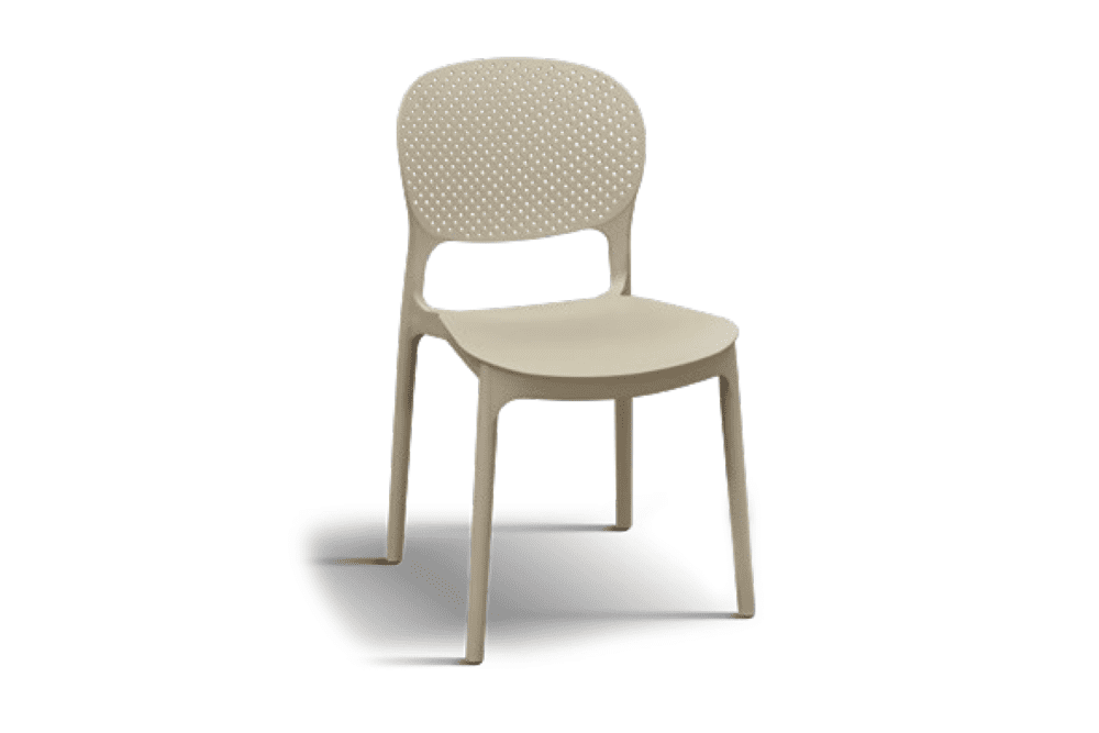 Sedia in polipropilene tortora