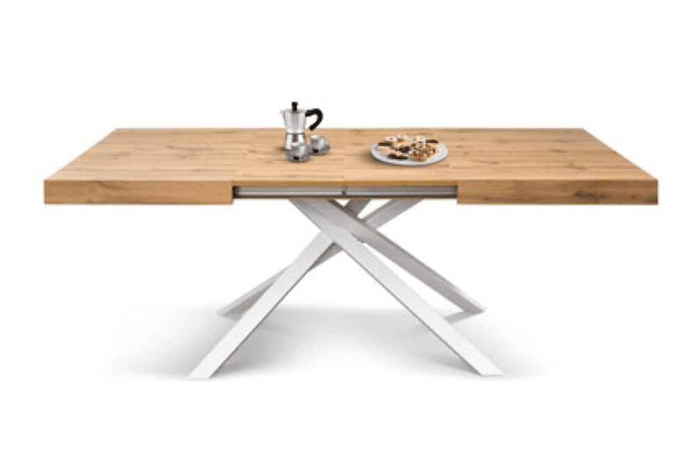 Tavolo Rovere Rustico 140x90 - 2 Allunghe da cm 40