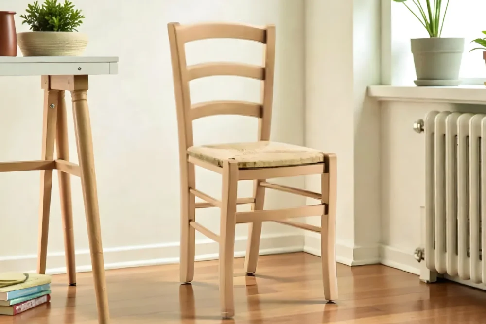 Art. 2119 - Sedia in faggio finitura naturale e seduta in paglia