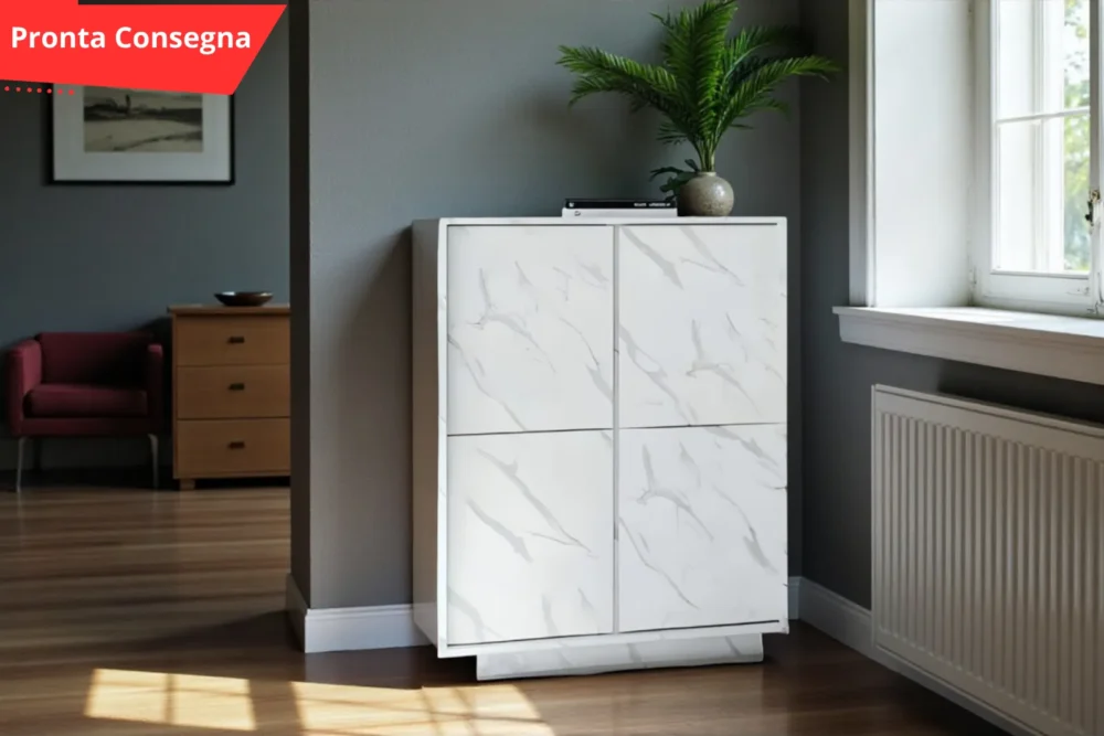 CONTENITORE - Carrara Bianco - 4 Ante