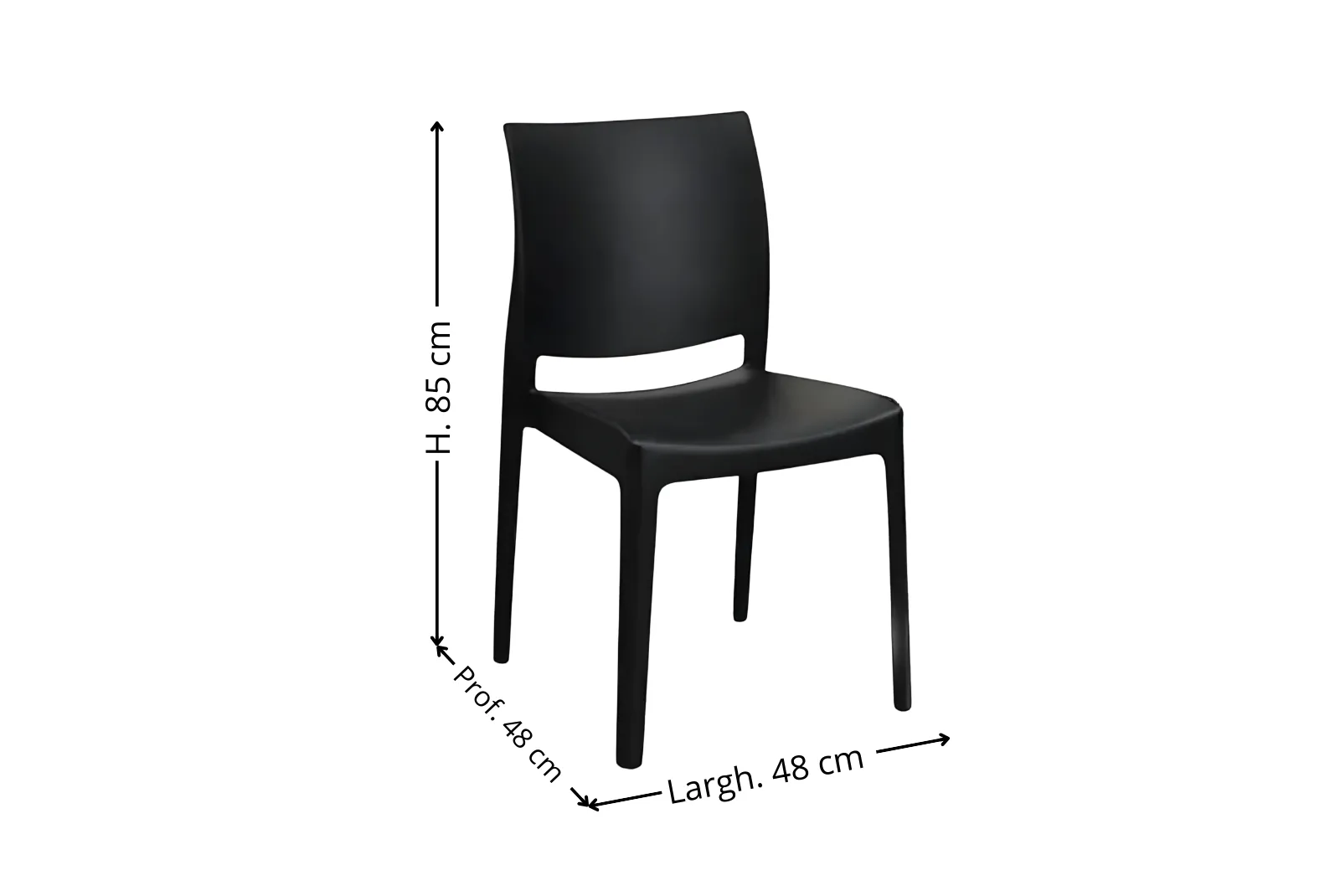 Dimensioni Sed. colore nero