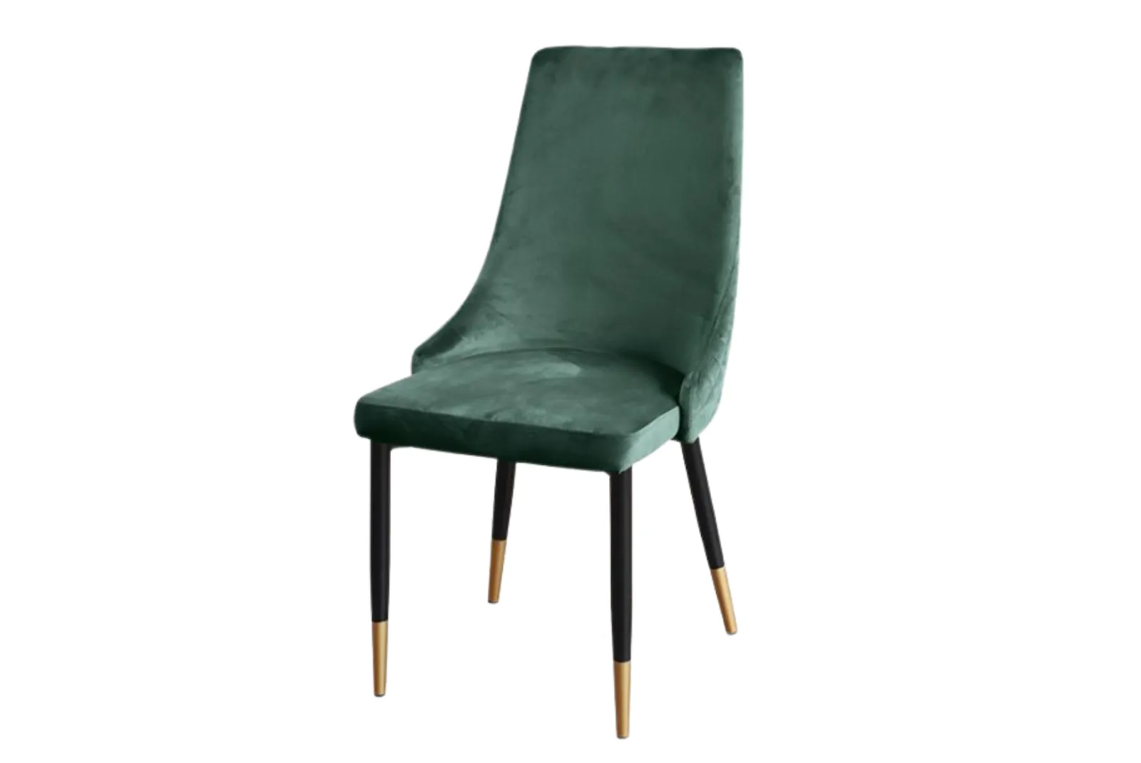 Sedia in velluto color verde