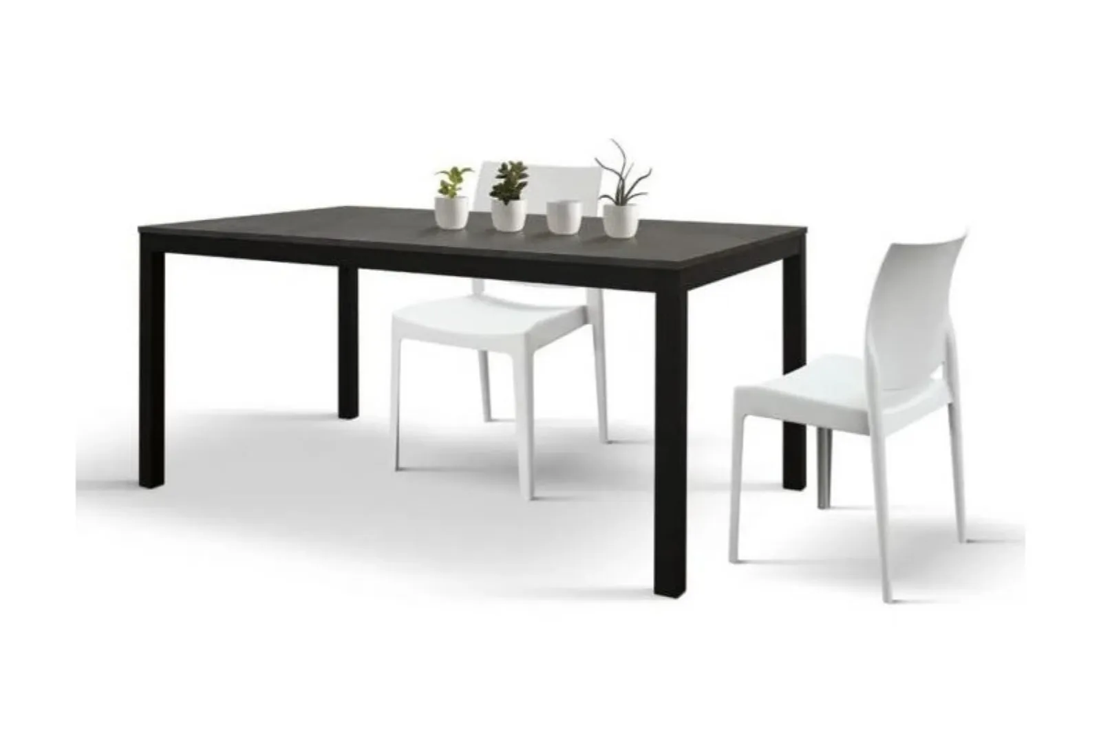 Tavolo allungabile 110x70 - Piano Laminato colore Acciaio Ossidato