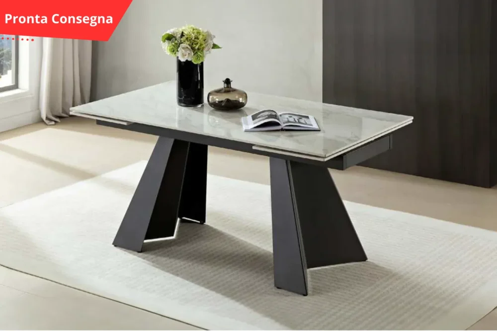 Tavolo allungabile ETNA 160x90 - Piano Marmo