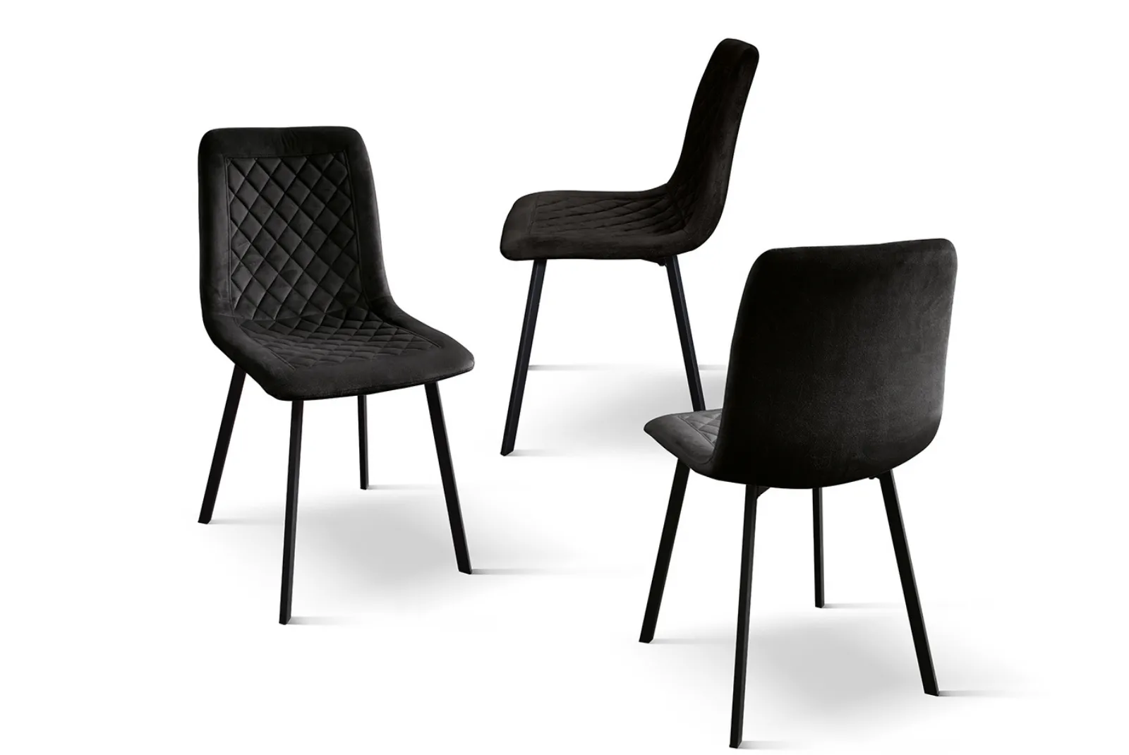 Zoom 360 Sedia in velluto colore nero