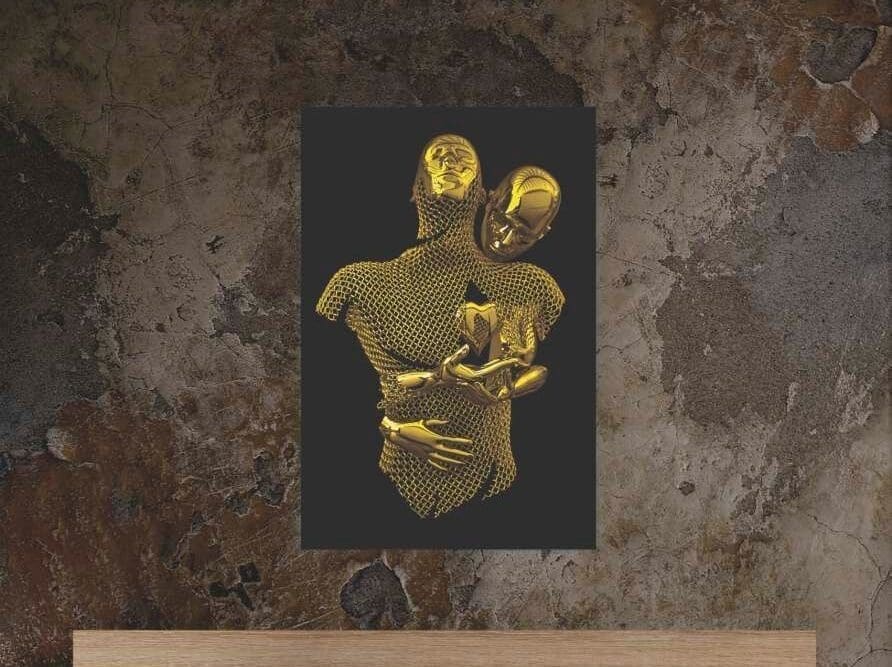 AGAPE GOLD stampa su vetro temperato 1