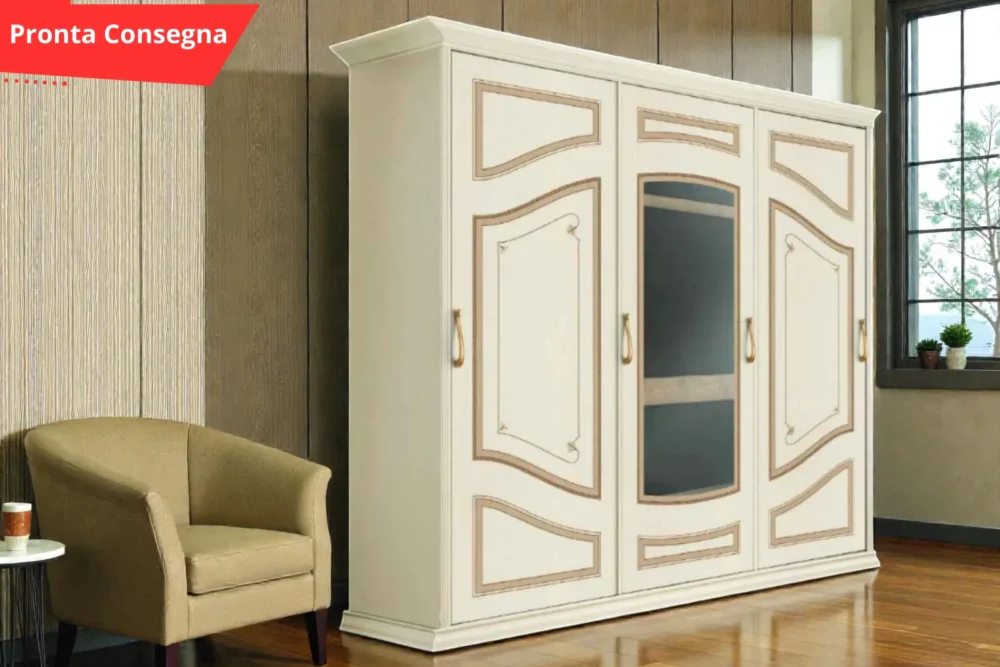 Armadio Annaré 3A Avorio Patinato