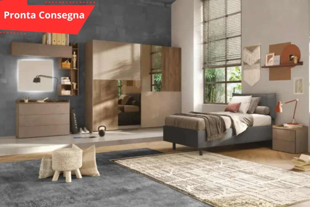 Camera da Letto – Bergen BronzoMercure (Escluso Letto)