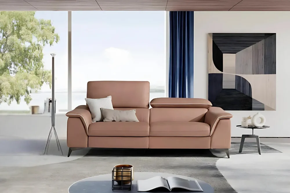 Divano Tre posti Caravaggio “Vera Pelle Spessorata”