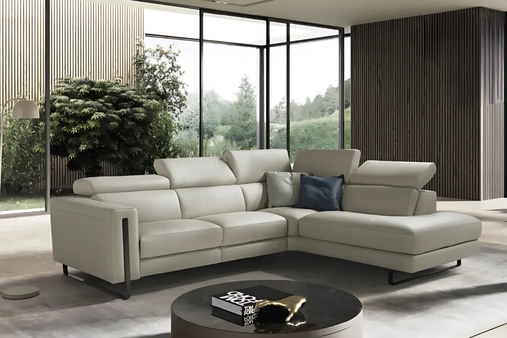 Divano angolare Rachel Vera Pelle Dx