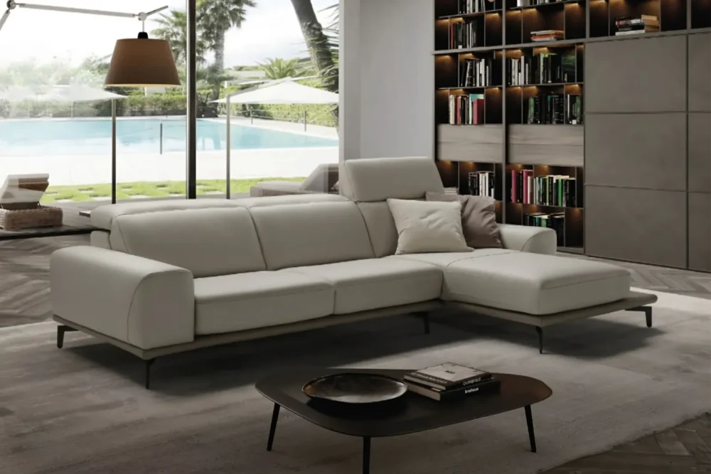 Divano angolare Ryan Vera Pelle Spessorata